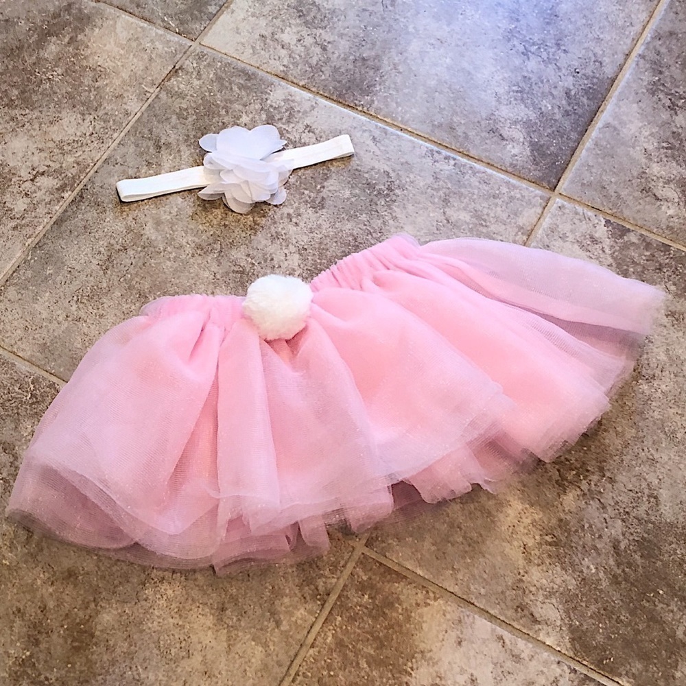 🆕 Baby girl bunny tutu flower head an…